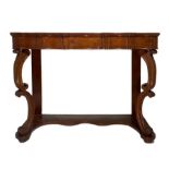Console in mahogany wood, nineteenth century. Sicilia. Louis Philippe. Great conditions.&nbsp;H cm 1