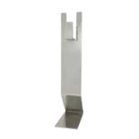 Holder chromed metal bent, Danish production, B.Munari design, Filicudi model. glass insert. H 39 cm