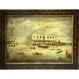 Oil painting on canvas depicting the Doge's Palace in Venice, seventeenth / eighteenth century Venet