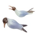 Copenhagen, pair of porcelain figurines depicting seagulls. H 6x11 cm