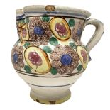 Cannata majolica of Caltagirone, the early twentieth century. With polychrome decoration of flowers