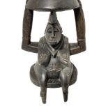 Yoruba Drum, Drum Statue, Nigeria, circa 1950. H 103 cm