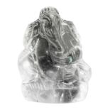 Statuette of rock crystal depicting "Ganesha" (Hindu God of universal love). Provenance India first