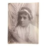 Wilhelm von Gloeden (1856-1931), albumin photos depicting young Sicilian with palm tree. Numbered in