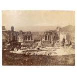 Wilhelm von Gloeden (1856-1931), albumin photos depicting greek theater of Taormina. Numbered 2298 a