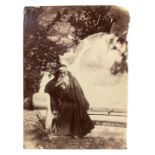 Wilhelm von Gloeden (1856-1931), albumin photos depicting monk with his habit. Signed and dated 1910