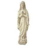Plaster statue of the Virgin Mary, the early twentieth century. H cm 51. Small deficiencies