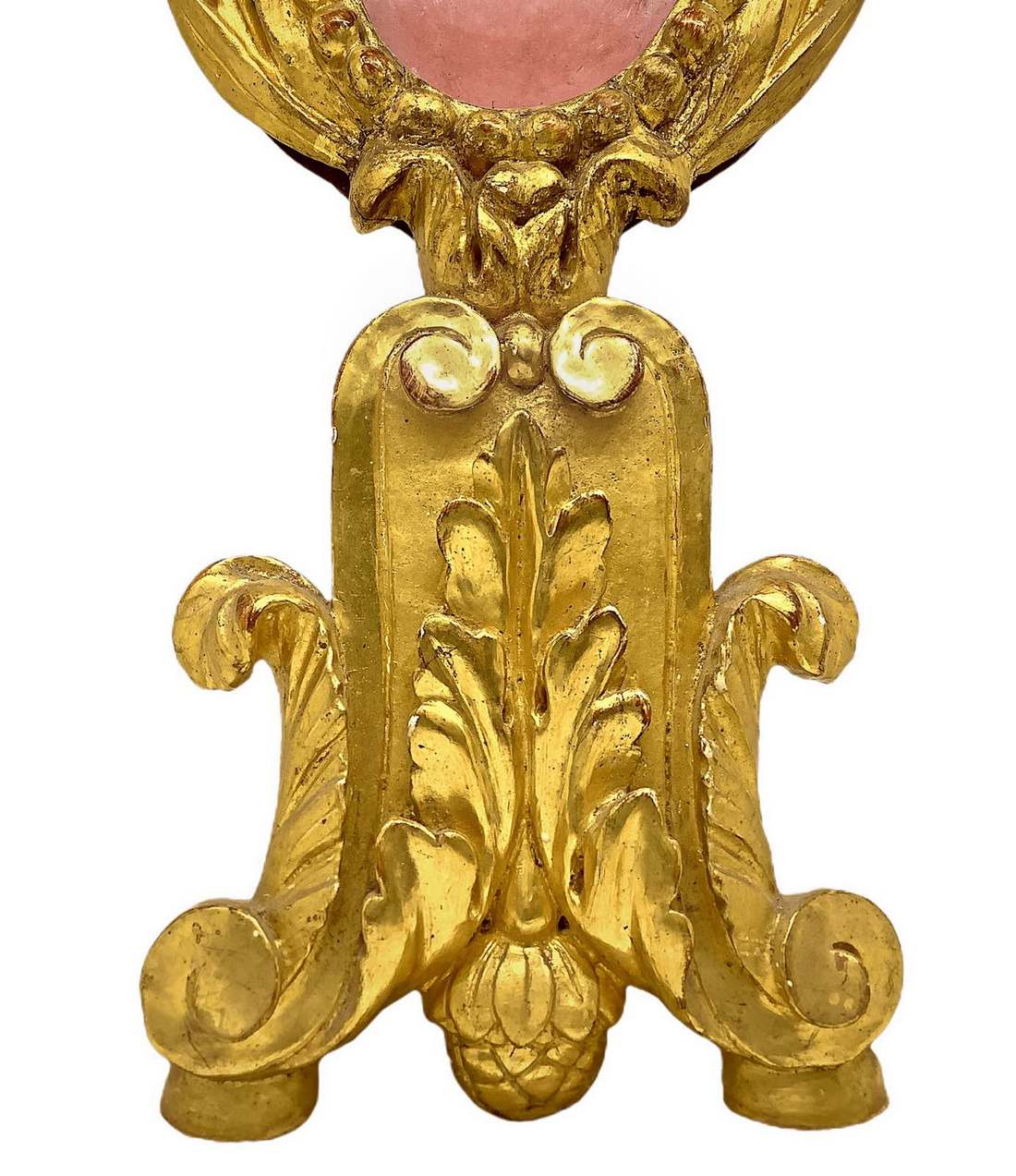 Reliquary gilded wooden leafy, early nineteenth century. H 38 cm - Image 5 of 6