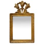 Small mirror with gilded wood molding, nineteenth century. Cm 46x26,5
