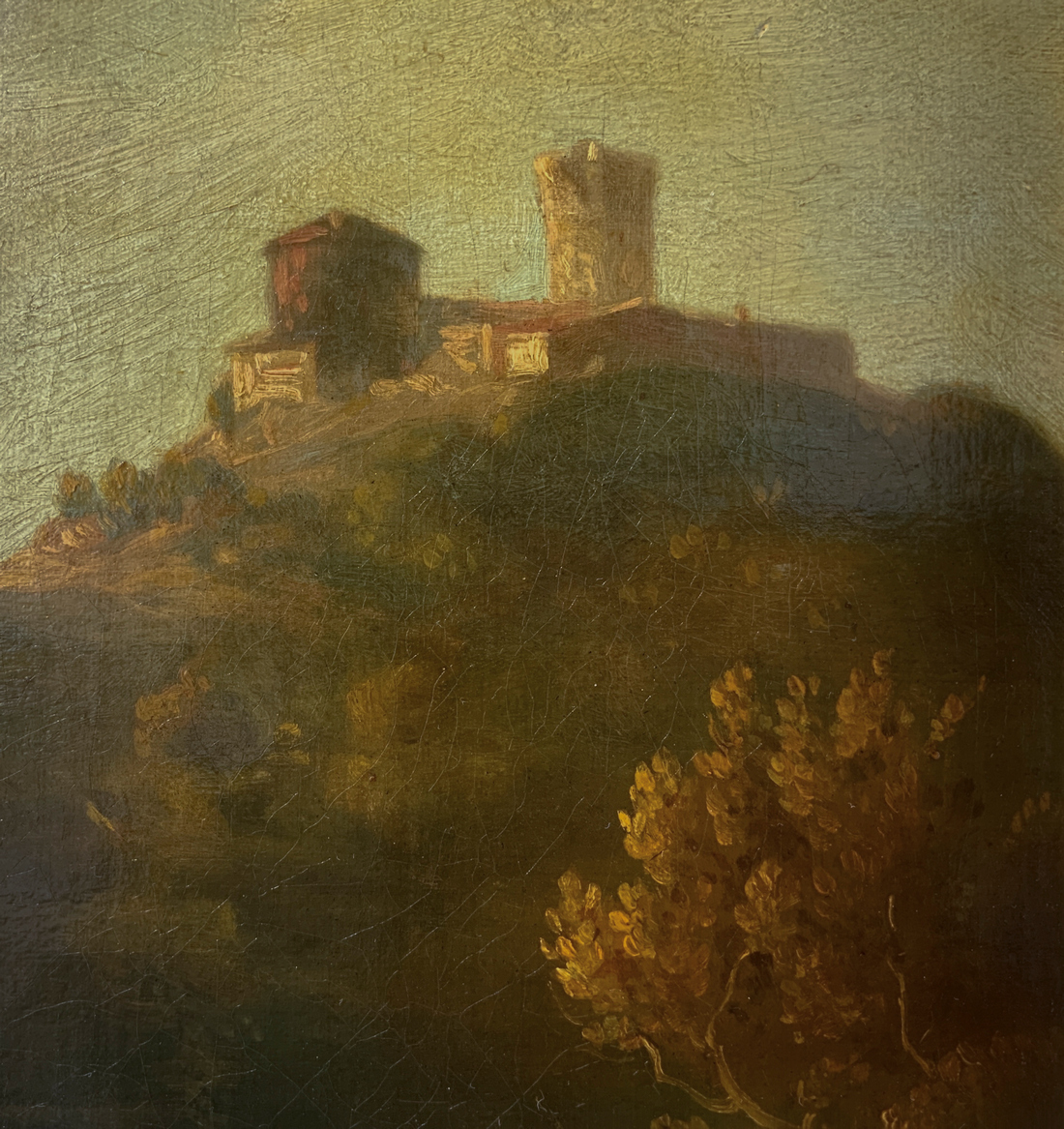Oil paintinging on canvas depicting Tivoli, allegedly by Richard Wilson (1714-1782). Cm 44x53 in fra - Image 4 of 6