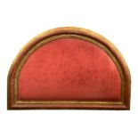 Head bed frame made of lacquered half-moon in shades of mottled red and golden leaf, sixteenth centu