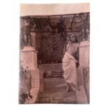 Wilhelm von Gloeden (1856-1931), photos depicting young man with flute in the villa. Numbered 168 an