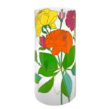 W.Bauer, Rosenthal Studio Line, vase painted with a floral pattern enamels. the 70 cm H 24 cm Base 1