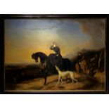Alfred De Dreux (Paris 1810-Paris 1860), Oil paintinging on canvas depicting the return of the Duche