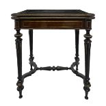 Game table, Napoleon III, XIX century. H cm 72X60X40