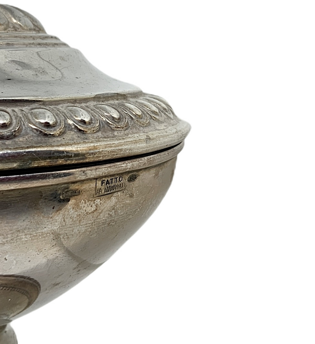 Small sugar bowl in the neoclassical style, silver 800. Gr 173.8 - Image 3 of 5