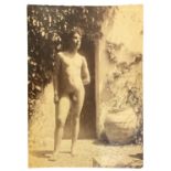 Wilhelm von Gloeden (1856-1931), albumin photos depicting nude guy. Published on page 14 of the book