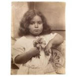 Wilhelm von Gloeden (1856-1931), albumin photos depicting child with flower in hand. Numbered on the