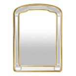 Mirror 70 with beveled mirror and gold frame. H cm 111x79