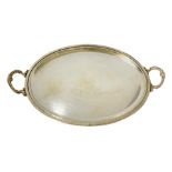 Silver oval 800, the early twentieth century. With handles. Gr 1210. Cm 55x34