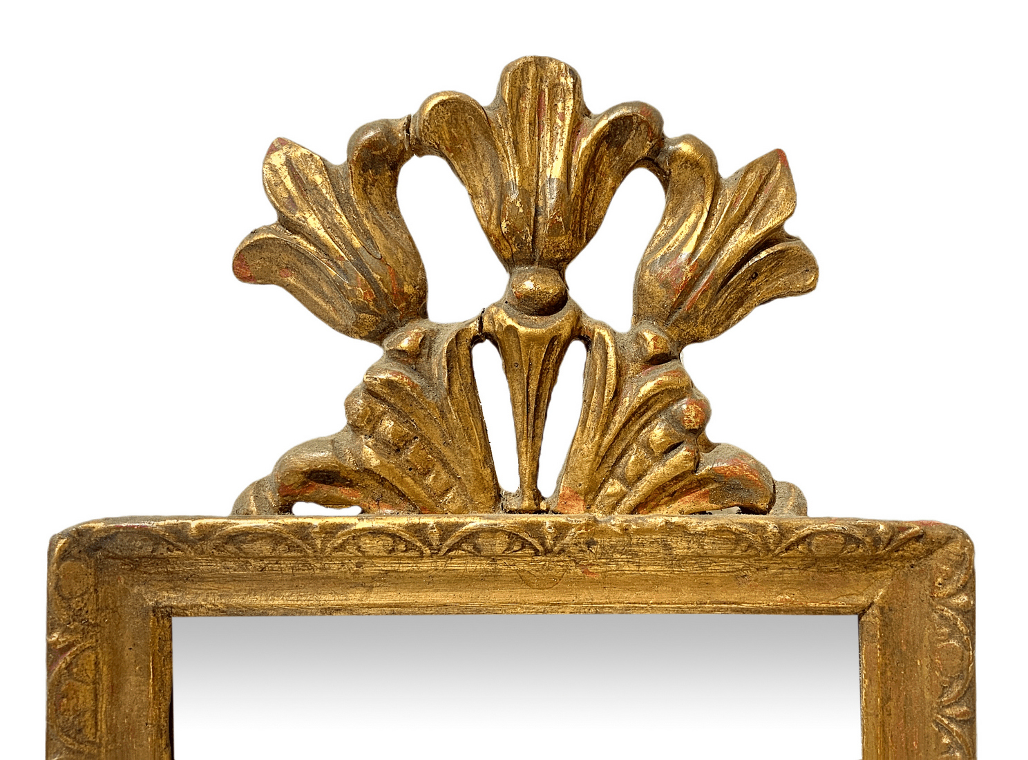 Small mirror with gilded wood molding, nineteenth century. Cm 46x26,5 - Image 2 of 3