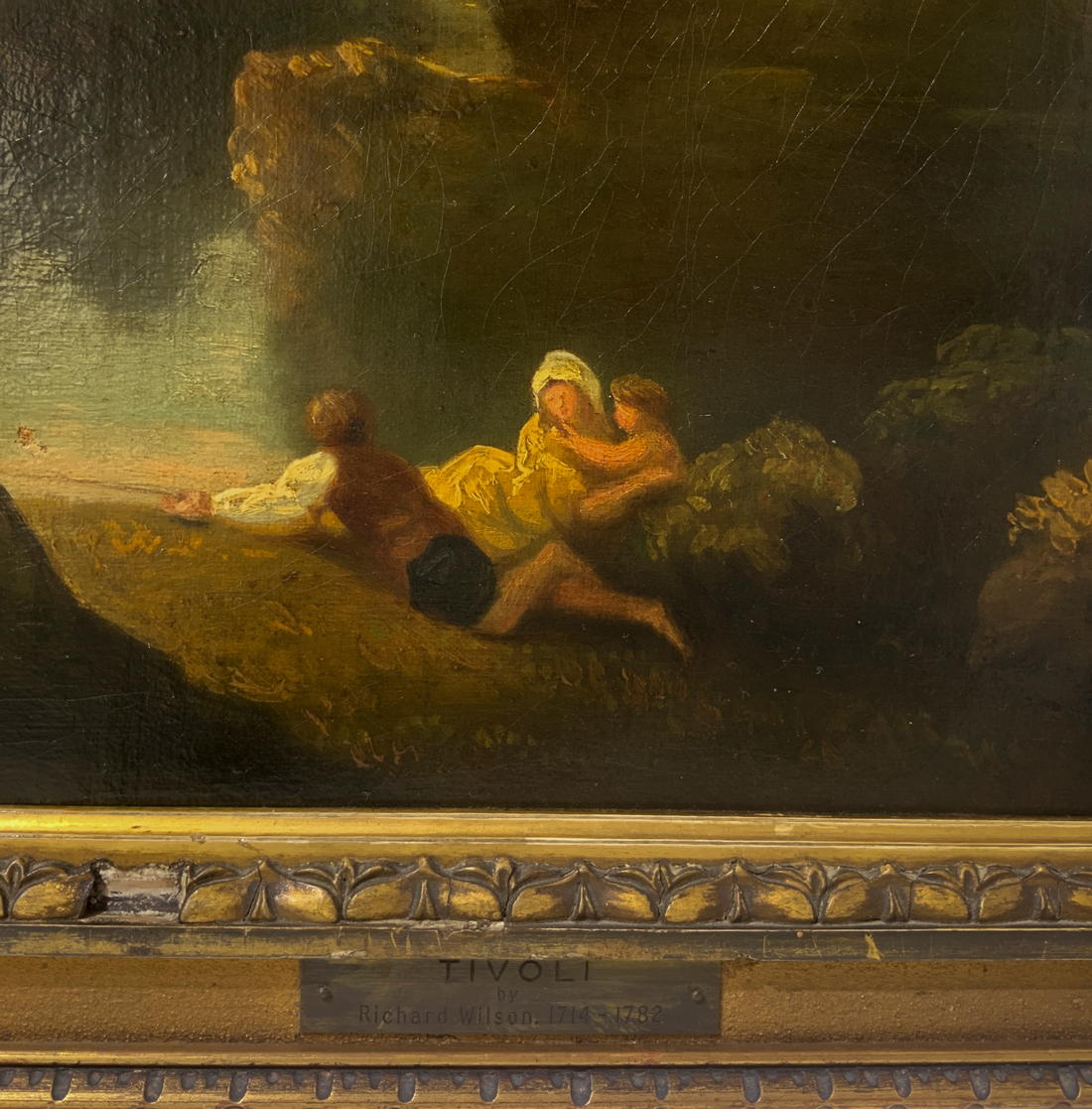Oil paintinging on canvas depicting Tivoli, allegedly by Richard Wilson (1714-1782). Cm 44x53 in fra - Image 3 of 6