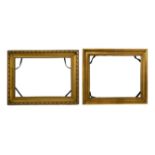 Pair of gilded wooden frames, XX century. 1) Internal dimensions 55x80 m, outside dimensions 73x98 c