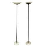 Arteluce P.King design and Miranda. N. 2 floor lamps in lacquered metal diffuser and base in frosted