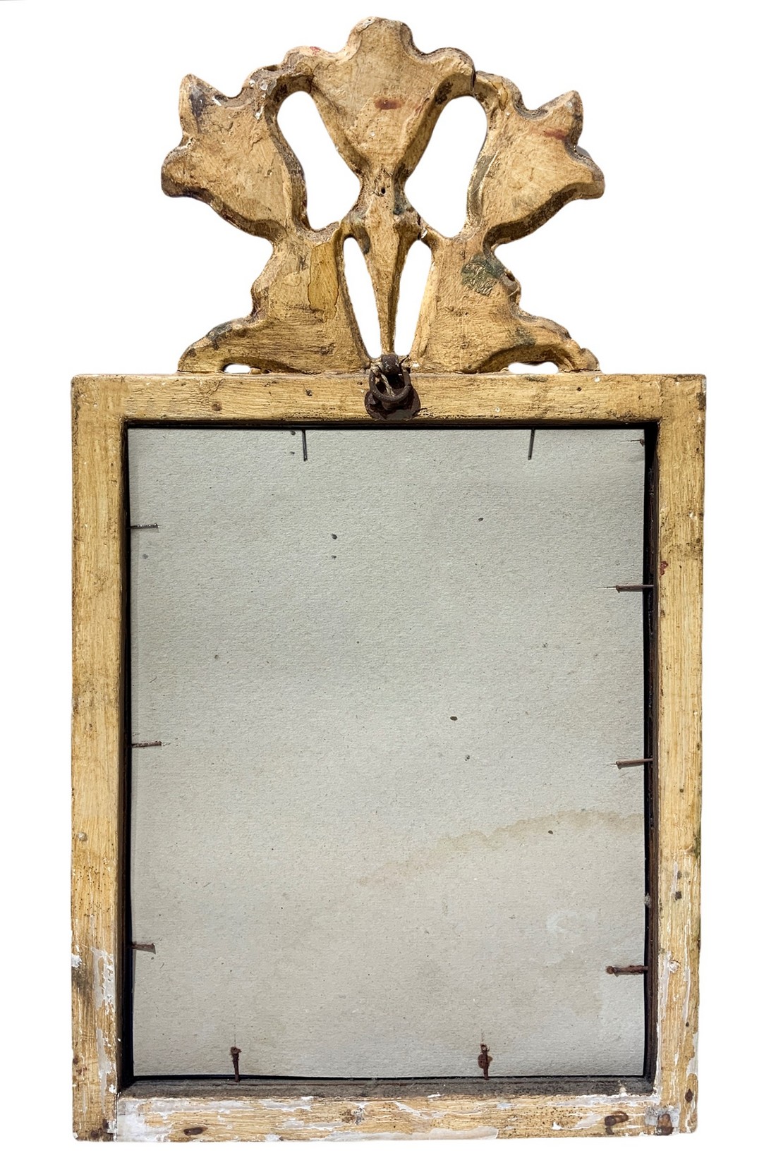 Small mirror with gilded wood molding, nineteenth century. Cm 46x26,5 - Image 3 of 3