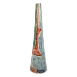 Vase polychrome majolica, Finocchiaro signed and dated 31/12/58. H 33 cm
