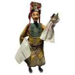 Eastern Puppet, China. Interchangeable Head terracotta and wooden structure. H about 50 cm.