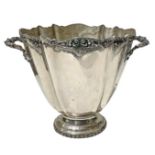 Ice Bucket with silver handles. Signed Goretta. First half of the twentieth century. Weight 1,694 kg