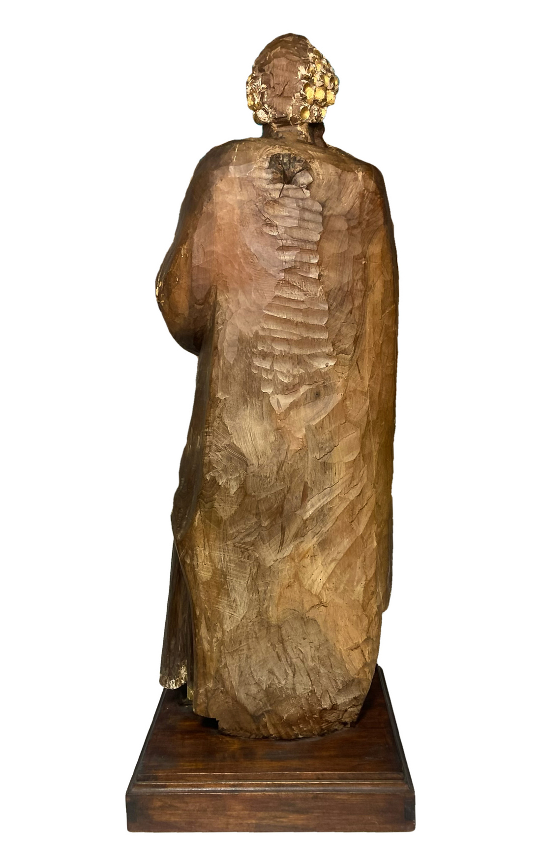 Statue of Moses, the sixteenth century. Made of solid wood and gold. Minor pieces missing on the han - Image 6 of 6