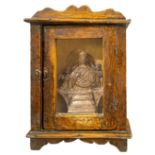 Small casket containing wooden carving of St. Agatha, nineteenth century. Casket H Cm 34x24, S.Agata
