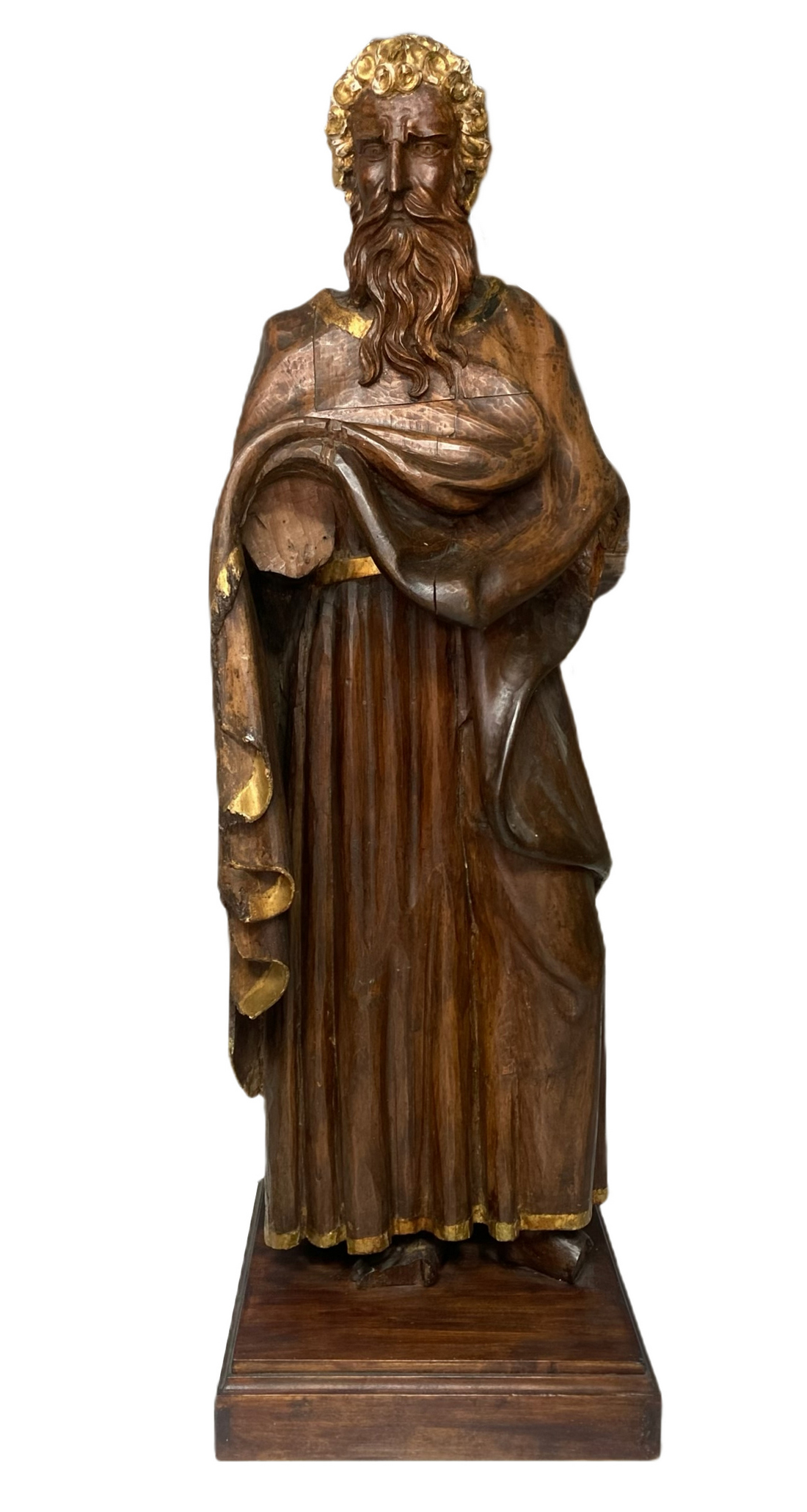 Statue of Moses, the sixteenth century. Made of solid wood and gold. Minor pieces missing on the han