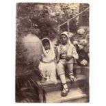 Wilhelm von Gloeden (1856-1931), albumin photos depicting couple of kids in costume Sicilian villa.