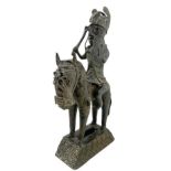 Bronze statue depicting a knight., Nigeria, Africa, mid-twentieth century. H 48 cm