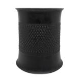 Vase Rosenthal Design Tapio Wirkkala, porcelain matte black finish with stippled decoration, Germany