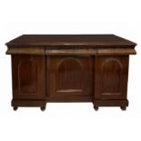 Victorian Hutch, solid mahogany, late nineteenth century. Three lower doors and three drawers above