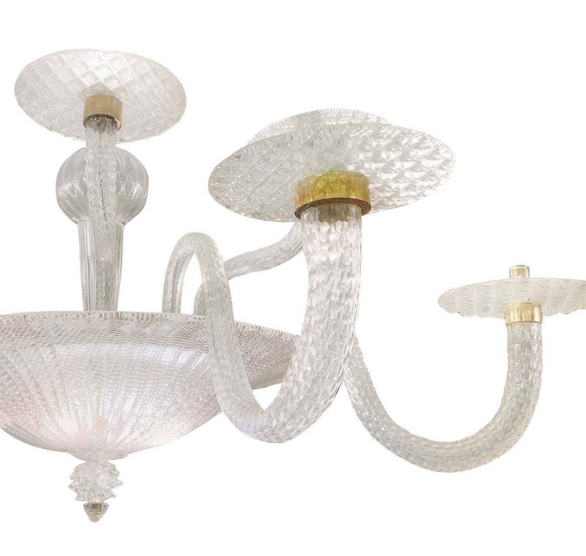 Big chandelier in Murano glass, 16 + 3 central lights in the cup. H 120 cm Width 155 cm - Image 2 of 3