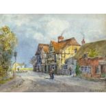 Gouache depicting village of Chiddingstone Kent, early twentieth century, Hugh Nisbet (1879 -1961).