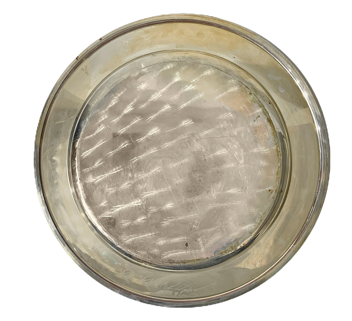 Silver Round tray 800, the twentieth century. Gr 906.Diametro cm 30 1970 Cm 57x37 - Image 2 of 3