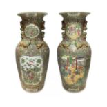 Pair of vases, China, late XIX- early XX centuries. H 95 cm