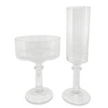 Sparkling and Macedonia set, n. 12 glasses and 12 macedonia cups.