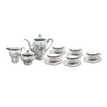 Tea set in porcelain, EPIAG D.F. Deutschland Germany, Germany. Consisting of 5 cups, milk teapot, te