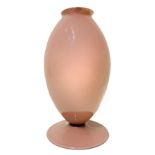 Murano glass jar in the shades of ancient rose. 1920s, H 30 cm