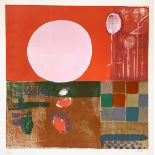 Serigraph depicting abstract composition, 62/125. Signed down to the right Saetti (Bologna 1924-1984