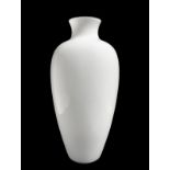 Venini, white chopped vase, 90s. H 65x37 cm.