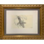 Emilio Greco, etching "Footed". 1974, in a beautiful setting, 3/90 printing 50x70 cm in 80x100 cm fr