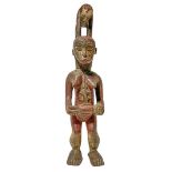 Punu ethnic statue, Gabon. H 38 cm, 17x8 cm base